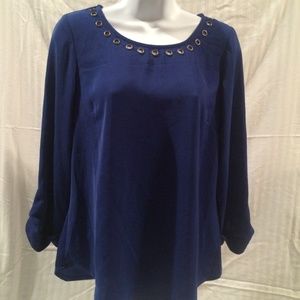 Royal Blue Blouse Sz S 41Hawthorn